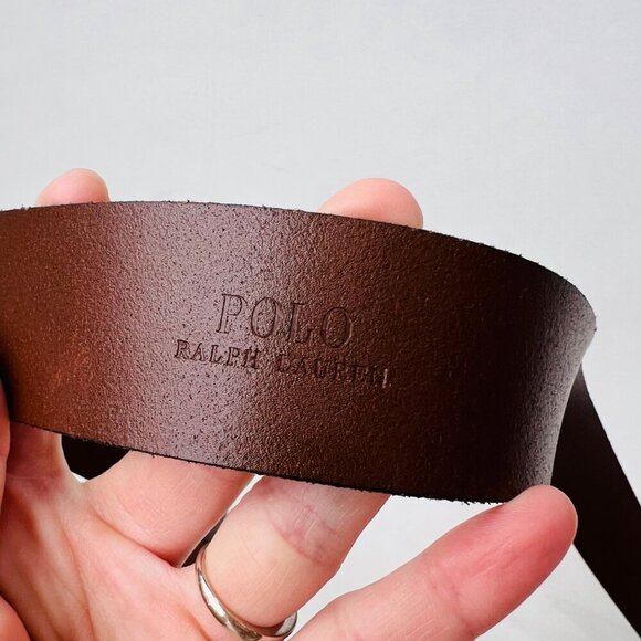 Ralph Lauren NWOT men’s leather belt with brass buckle, Size 36 - Picture 5 of 8